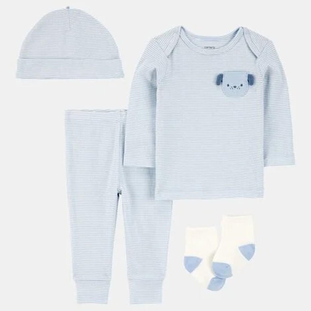 NWT Boys 9M Carters 4 pc blue outfit